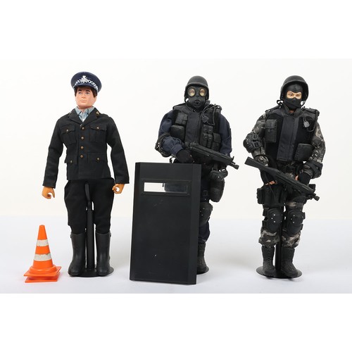 Three Policeman Action figures, 1. Palitoy Action Man Policeman, jacket ...