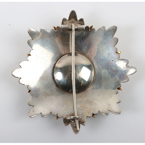 34 - Order of Concordia Breast Star, fine example of a silver gilt and enamel breast star with pin and ca... 