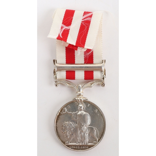 55 - Indian Mutiny Medal to a Sergeant Major in the Bengal Artillery who was Specially Promoted to Ensign... 
