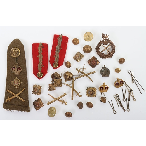 WW1/WW2 British Army Generals Insignia Grouping, Bronzed Cap Badge ...