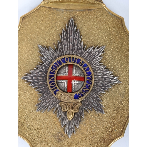 Coldstream Guards Waterloo Pattern Shako Plate, being a 20th century ...