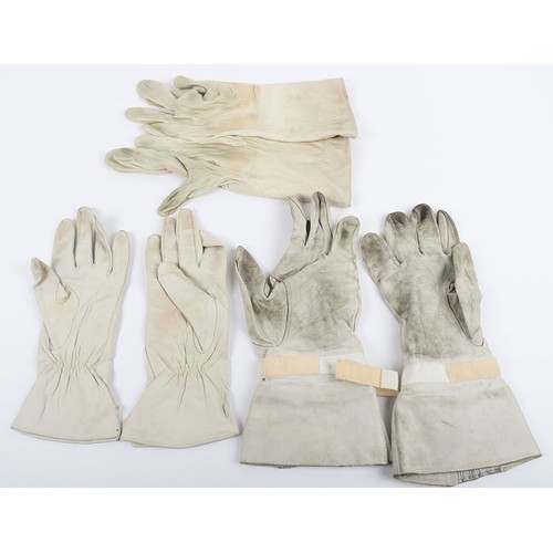 867 - Three Pairs of RAF Flying Gloves, Cold War Period. Two pairs of leather flying/aircrew gloves and on... 