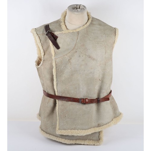 874 - WW2 Period Sheepskin Waist Coat. RAF Aircrew Use. A good clean example of a private purchase sheepsk... 