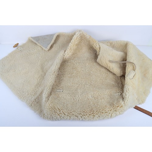 874 - WW2 Period Sheepskin Waist Coat. RAF Aircrew Use. A good clean example of a private purchase sheepsk... 