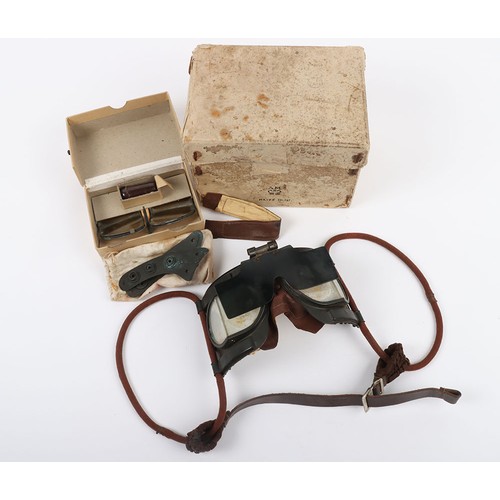 876 - WW2 RAF Mk.IVB Flying Goggles in Original Box of Issue. A good pair of unissued Mk.IVB RAF flying go... 