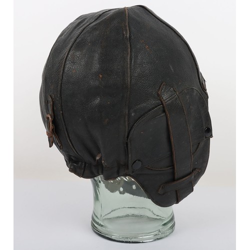 880 - WW2 RAF 'Lewis Leathers' Flying Helmet, 'AM' and 1940 stamped. A good unusual example of a Lewis lea... 