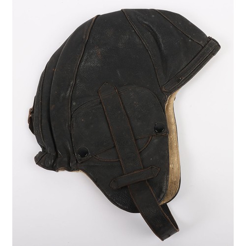 880 - WW2 RAF 'Lewis Leathers' Flying Helmet, 'AM' and 1940 stamped. A good unusual example of a Lewis lea... 
