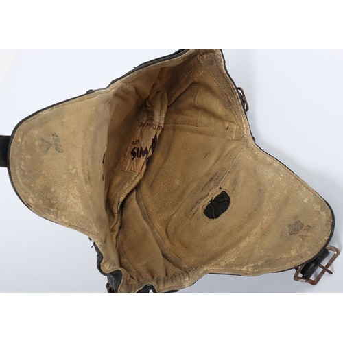 880 - WW2 RAF 'Lewis Leathers' Flying Helmet, 'AM' and 1940 stamped. A good unusual example of a Lewis lea... 