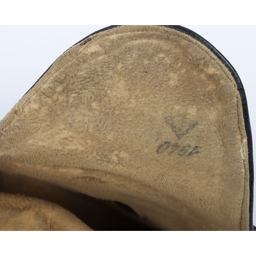 880 - WW2 RAF 'Lewis Leathers' Flying Helmet, 'AM' and 1940 stamped. A good unusual example of a Lewis lea... 