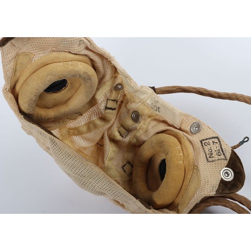 890 - WW2 RAF E Type Flying Helmet. A good unissued example of an E Type flying helmet as used by the RAF ... 