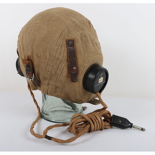 892 - WW2 RAF E Type Flying Helmet, 2nd Pattern. A nice example of the E type flying helmet made for hot c... 