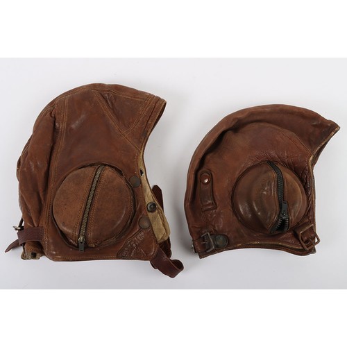 894 - WW2 RCAF B Type Flying Helmet, Two Examples. A nice original Royal Canadian Air Force B type flying ... 
