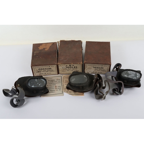 899 - WW2 RAF Night Simulator Gunnery Training Goggles, Boxed. Three pairs of the night gunnery simulator ... 