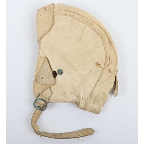907 - 20th Century French Leather Flying / Motoring Helmet, fine example of a hard shell brown leather cov... 