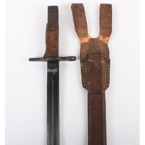 1351 - Scarce WW2 Japanese Type 30 Arisaka Bayonet by Toyada Automatic Loom Works, Tokyo, fine example of t... 