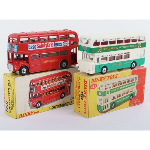 Two Dinky Toys Boxed Buses, 289 Routemaster Bus, red body, ‘Esso Safety ...
