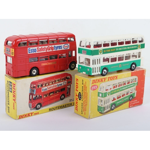 Two Dinky Toys Boxed Buses, 289 Routemaster Bus, red body, ‘Esso Safety ...