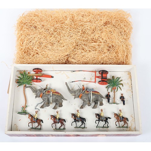 Rare Heyde No.2 size Indian Army elephant gun team, two elephant team ...