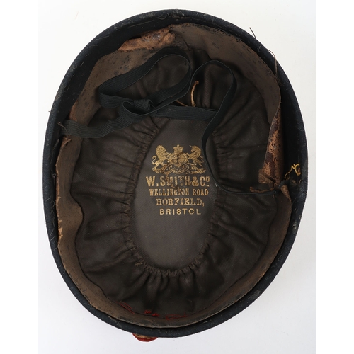 4 - Corporals Pill Box Cap. ORs Pill Box made from dark blue cloth with yellow band, yellow button to to... 