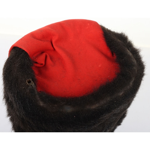 12 - Westmoreland and Cumberland Yeomanry Cavalry Busby. Victorian pre 1897 Senior NCO&rsquo;s black seal... 