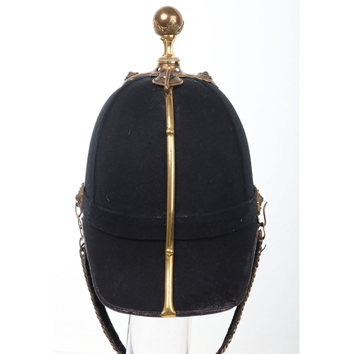 21 - Royal Army Medical Corps officers blue cloth home service helmet, made by Hawkes & Co, with Vict... 