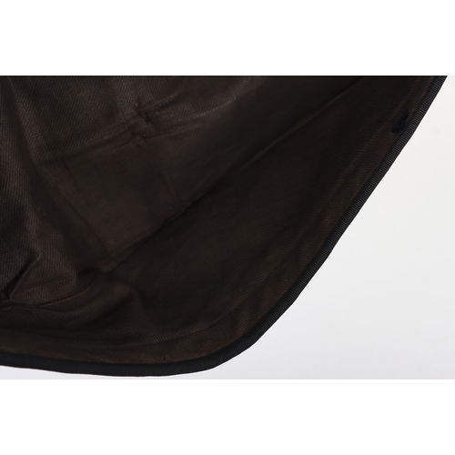 26 - 2 Highland Light Infantry glengarry caps made from black cloth with black band & tails and scarl... 