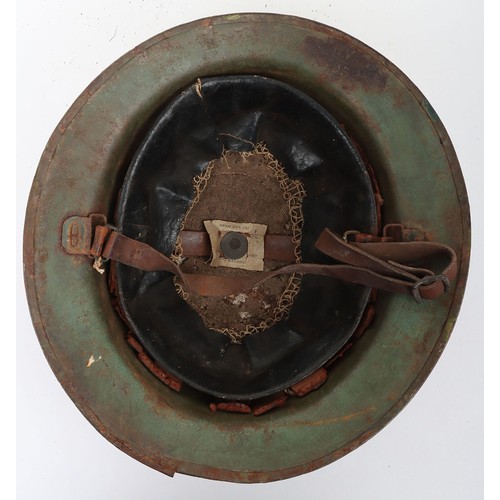 40 - WW1 Scots Guards Steel Combat Helmet, bring a refurbished example of a 1st pattern British steel hel... 