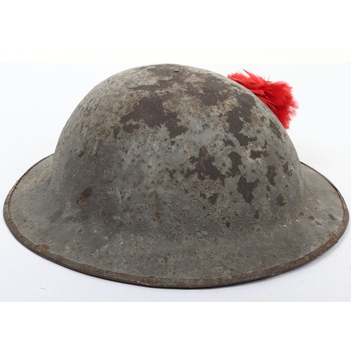44 - WW1 British Steel Helmet of the Black Watch (Royal Highlanders), interesting example of a 2nd model ... 