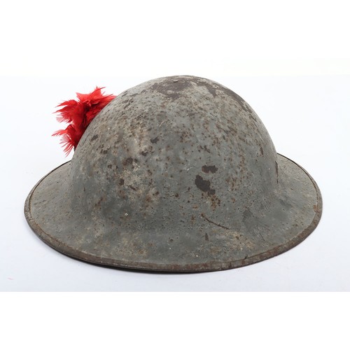 44 - WW1 British Steel Helmet of the Black Watch (Royal Highlanders), interesting example of a 2nd model ... 