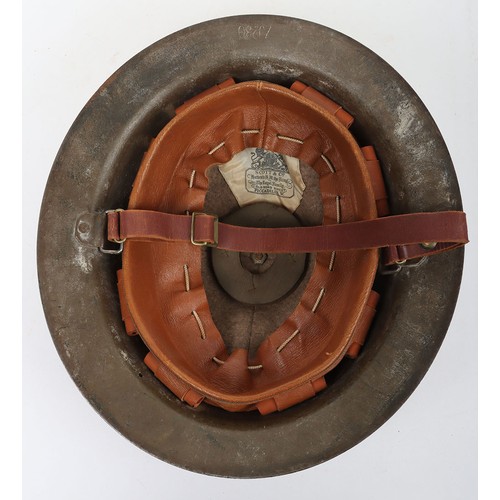 45 - WW1 British Steel Combat Helmet with Private Purchase Officers Liner System, good example of a Briti... 