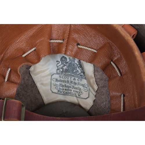 45 - WW1 British Steel Combat Helmet with Private Purchase Officers Liner System, good example of a Briti... 