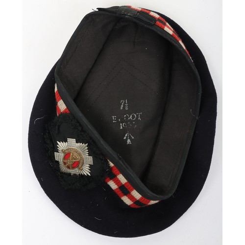 29 - Scottish Royal Scots Other Ranks Tam O'Shanter, blue wool headdress with diced headband, other ranks... 