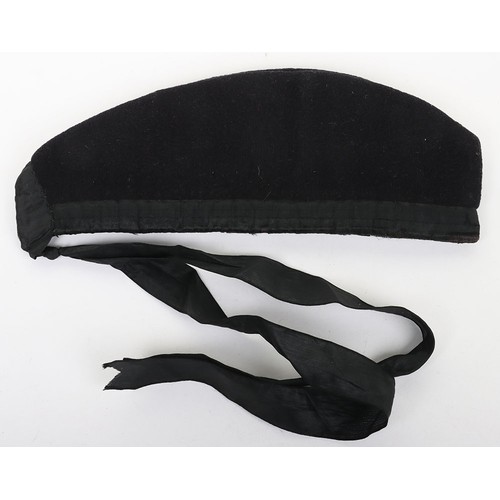 30 - Scottish Black Watch (Royal Highlanders) Glengarry, dark blue wool body with cloth side patch with o... 