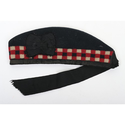 32 - Great War Scottish Glengarry, fine example of a Great War period other ranks glengarry in blue wool ... 