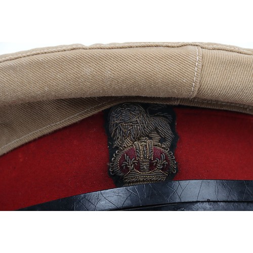 59 - A Staff Officers Forage Cap post 1903. In navy blue cloth with a scarlet welt, gold bullion Royal Cr... 