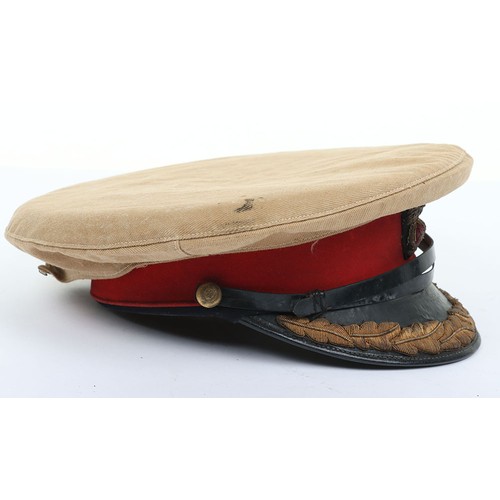 59 - A Staff Officers Forage Cap post 1903. In navy blue cloth with a scarlet welt, gold bullion Royal Cr... 