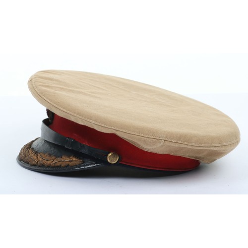 59 - A Staff Officers Forage Cap post 1903. In navy blue cloth with a scarlet welt, gold bullion Royal Cr... 