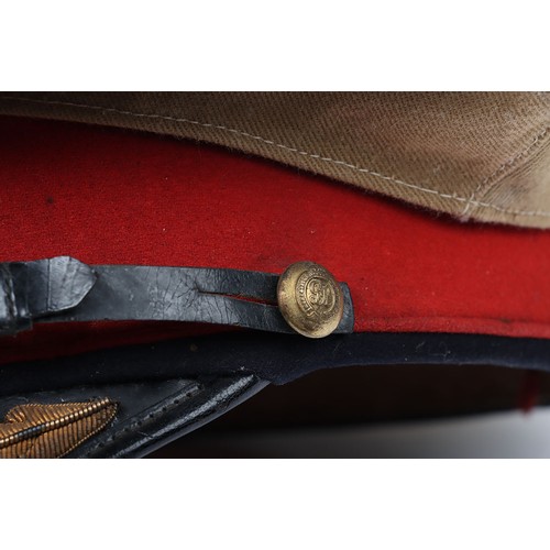 59 - A Staff Officers Forage Cap post 1903. In navy blue cloth with a scarlet welt, gold bullion Royal Cr... 