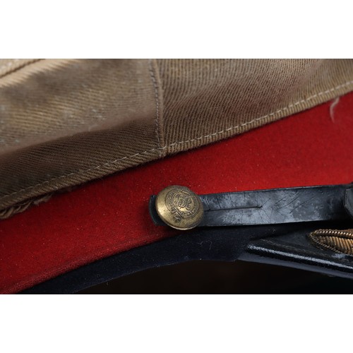 59 - A Staff Officers Forage Cap post 1903. In navy blue cloth with a scarlet welt, gold bullion Royal Cr... 