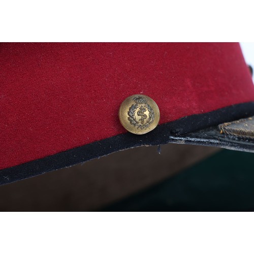 65 - Early 20th Century Royal Army Medical Corps Officers Peaked Cap. A nice early example of a RAMC offi... 