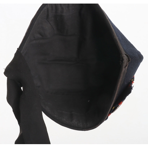 38 - Cameron Highlanders Glengarry, good example of a early glengarry produced in blue wool, regimental c... 