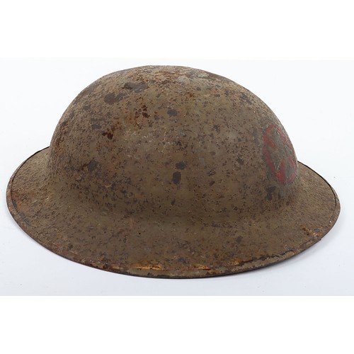 47 - WW1 Kings Royal Rifle Corps Regimentally and Battalion Marked Steel Combat Helmet, interesting examp... 