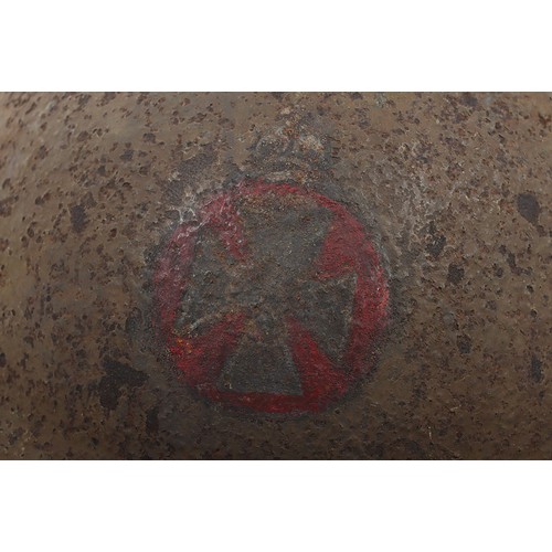 47 - WW1 Kings Royal Rifle Corps Regimentally and Battalion Marked Steel Combat Helmet, interesting examp... 