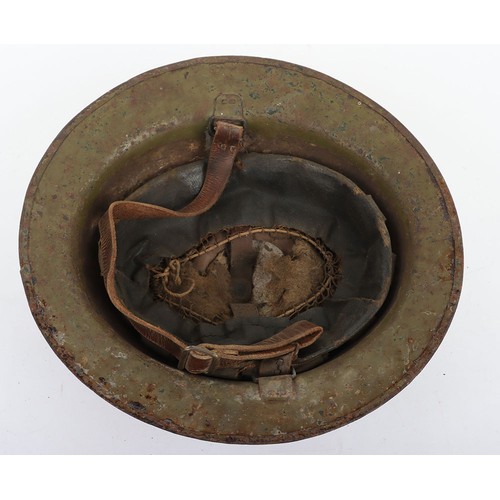 47 - WW1 Kings Royal Rifle Corps Regimentally and Battalion Marked Steel Combat Helmet, interesting examp... 