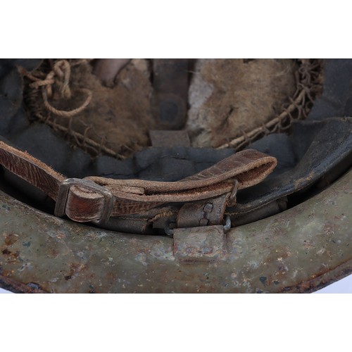 47 - WW1 Kings Royal Rifle Corps Regimentally and Battalion Marked Steel Combat Helmet, interesting examp... 