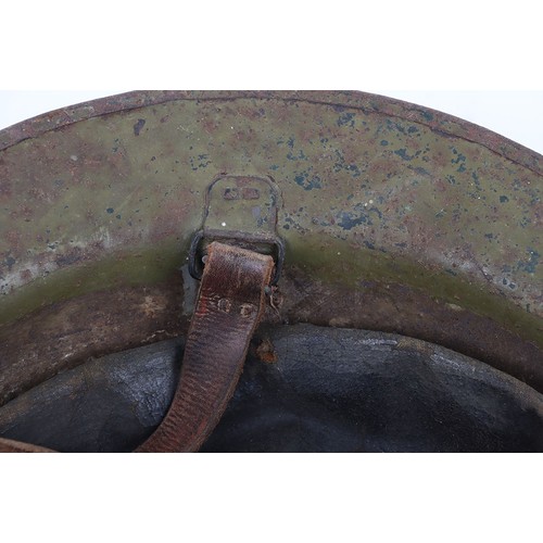 47 - WW1 Kings Royal Rifle Corps Regimentally and Battalion Marked Steel Combat Helmet, interesting examp... 