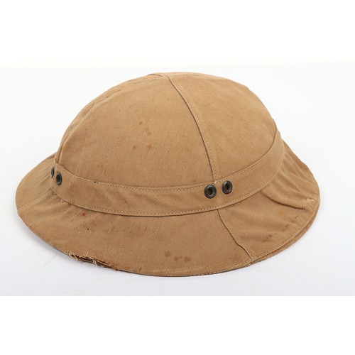 48 - WW1 British Steel Combat Helmet with Trench Cover, good example of a standard 2nd model brodie steel... 