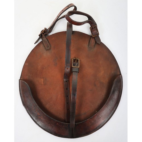 48 - WW1 British Steel Combat Helmet with Trench Cover, good example of a standard 2nd model brodie steel... 