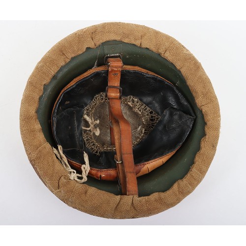 49 - Representation of a WW1 British / American Trench Helmet, being a repainted brodie shell which has a... 