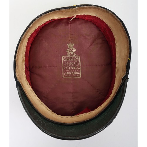 8 - Victorian General Officers Peaked Forage Cap, blue cloth bodied cap with gilt braid lace central ban... 